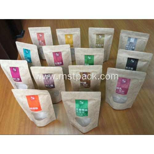 Pre-printed Kraft Paper Stand up Pouch